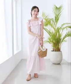 フリルトリムマーメイドワンピース ピンク38 ラブティックボンボン