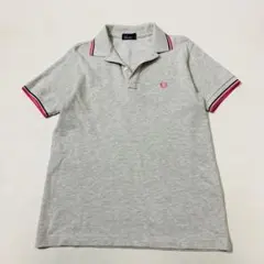 FRED PERRY F1102 鹿の子 ポロシャツ M 月桂樹刺繍 グレーのサムネイル