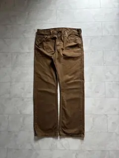 Levi's 514 後染めデニム ワークパンツ ブラウン W35のサムネイル