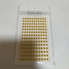 ラインストーンシール 半球メタリックゴールド