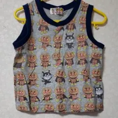 アンパンマン　タンクトップ　95cm　バイキンマン　グレー　紺　やなせたかし　灰