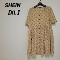 SHEIN 花柄 半袖ワンピース 【XL】レディース