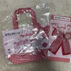 マイメロ　一番くじ　ランチトート　リボンチャーム