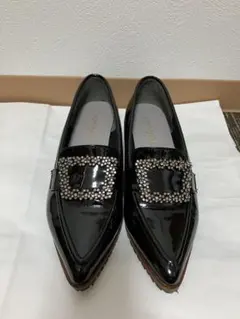 SESTO ビジュー　ローファー　エナメル　L