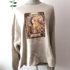 RAG MACHINE ラグマシーン　フォトプリントビッグトレーナー　ミュシャ