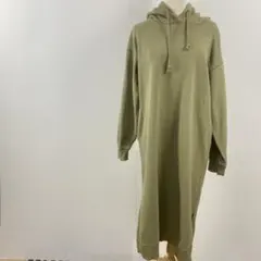 訳あり UNIQLO ユニクロ スウェットフーデッドロングワンピース パーカー