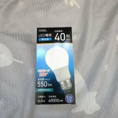 OHM LED電球 40形相当 昼光色 E26口金