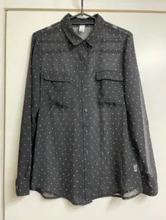 OLDNAVY 長袖シャツ　ドット柄　シースルー　Sサイズ
