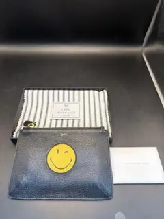ANYA HINDMARCH ポーチ ウィンク ブラックのサムネイル