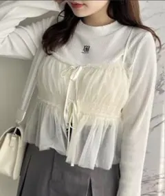 OLIVE des OLIVE チュールビスチェキャミソールのサムネイル