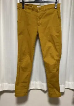 マスタード チノパン ボタン付きファスナー ドミンゴ 日本製
