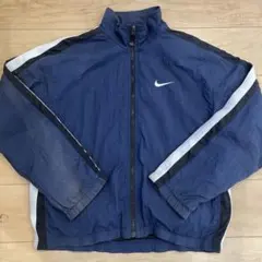 90s Nike ナイロンジャケット　ネイビー
