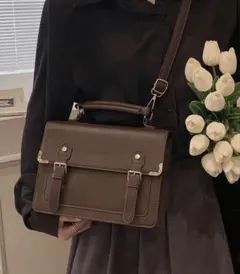 ブラウン ショルダーバッグ サッチェルバッグ コスプレ