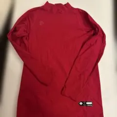 DESCENTE 赤 長袖 ハイネック アンダーシャツ 160センチ