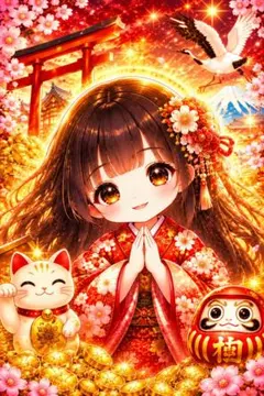 ☆金運上昇★チョウピラコ様（座敷わらし）開運アート｜商売繁盛・豊かさ・幸運