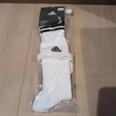 新品未使用　adidas　ジュニア サッカーソックス 白 19-21cm