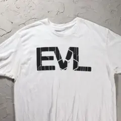 白Tシャツ　企業ロゴ　EVL スポーツ系