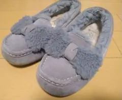 【UGG 】リボン付きモカシン＊グレー（23cm）