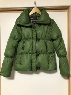 グリーンダウンジャケット フード付き　L