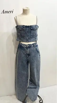 アメリヴィンテージ 4WAY DENIM DRESS デニム セットアップ M アメリヴィンテージ 4WAY DENIM DRESS デニム セットアップ M