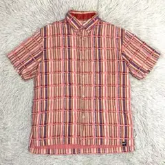 00s archive PPFM Y2K パッチワーク チェックシャツ ピンク