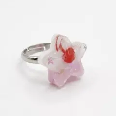 指輪　ゆめかわ　クリームソーダリング 星 Y2K 平成女児 ハンドメイド