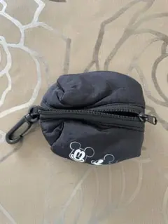 ミッキーマウス ミニジッパーポーチ 黒