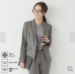 オリヒカ　洗えるストレッチセットアップ ノッチジャケット ツイルミルドのサムネイル