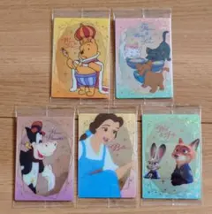 ディズニー キャラクターカード 5枚セット
