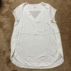 H&M Vネック 半袖カットソー ホワイトのサムネイル