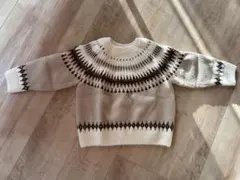 キッズ服　ノルディック柄ニット