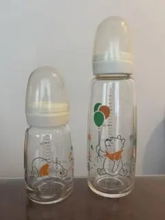 Combi 곰돌이 푸 ガラス製 哺乳瓶2本セット