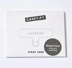 CASETiFY スマホストラップカード グレーゴールド