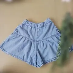 キッズ デニム キュロットスカート