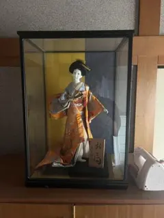 ✨☘️上品な陶器製 京風美人人形 ガラスケース付｜舞妓・和風