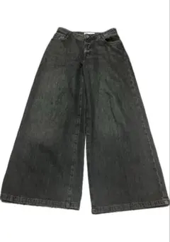 ZARA　WIDE-LEG　HIGH-RISE　ワイドフレア　バギーデニムパンツ