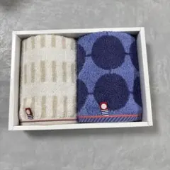 今治タオルハンカチセット アイボリー ネイビー