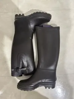 AIGLE 茶色 長靴 バックル付き シャンタベルラバーブーツ