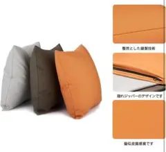 【新品】クッションカバー　グレー　レザー風　インテリア