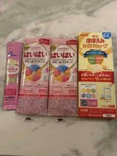 明治ほほえみ らくらくミルク、はいはい、アイクレオ