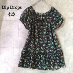Dip Drops 花柄 シフォン チュニック ブラウス シアー 透け感のサムネイル