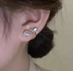 パールピアス　ゴールド　韓国　earrings