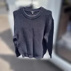 UNIQLO ダークグレー クルーネックニット M