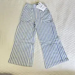 【新品】zara kids 6y 116cm ストライプ ワイドパンツ