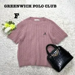 GREENWICH POLO CLUB ニットプルオーバー　半袖　ロゴ刺繍のサムネイル