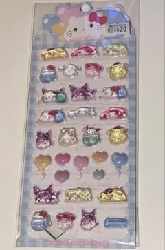 海外公式 正規品 サンリオキャラクター 仲間達3D 立体 硬いシール