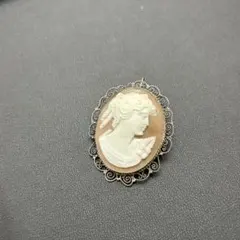 アンティークカメオブローチ SILVER