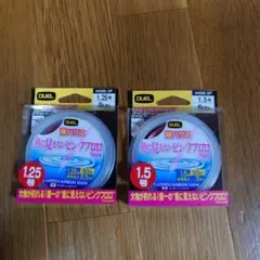 DUEL 魚に見えないピンクフロロ 1.25号 1.5号 2個セット