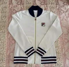 FILA ベロア トラックジャケット Mサイズ ホワイト - メルカリ
