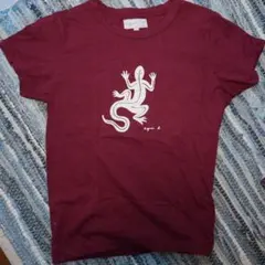 agnes b. homme トカゲプリント Tシャツ ホワイト - メルカリ